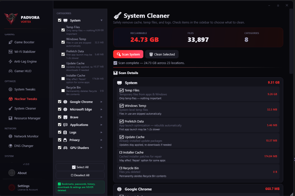 Padvora System Cleaner